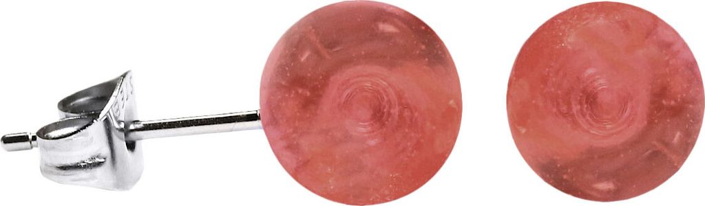 Ohrstecker mit Acrylkugel in verschiedenen Farben und Größen Größe - 4 mm Farbe - Pink