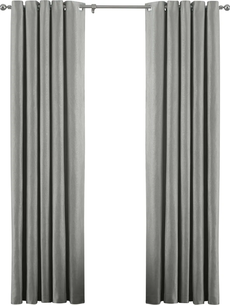 Rideaux Riva Home Atlantic Gris en Tissu Résistant à Œillets 117x183cm
