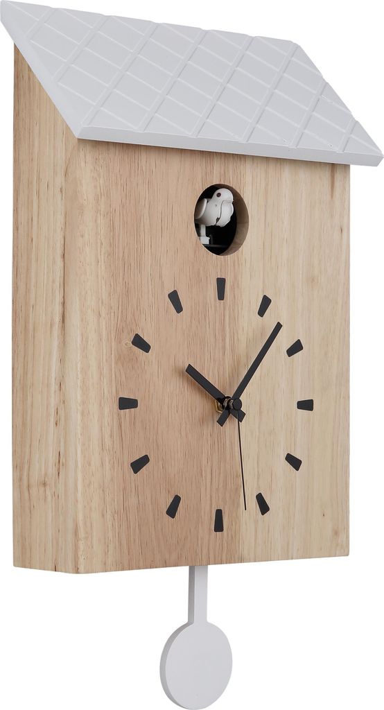 GLOBO Lighting Wanduhr CLOCKY BH 22x38 cm braun