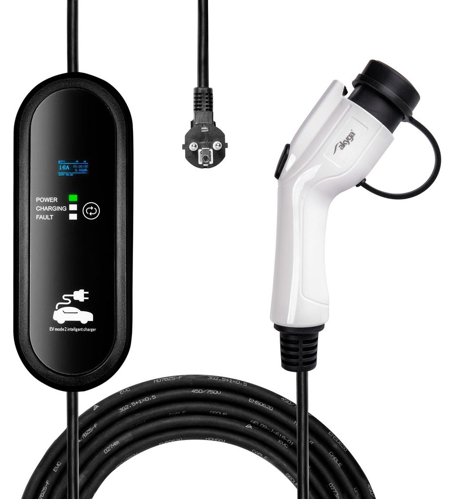 Kabel für Elektroautos AK-EC-23 GB/T LCD 1-Phase 16A 3.8kW Produktbild 