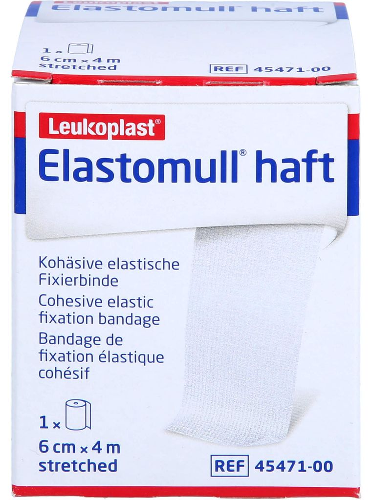 Elastomull haft 6 cmx4 m 45471 Fixierb. 1 St Produktbild 