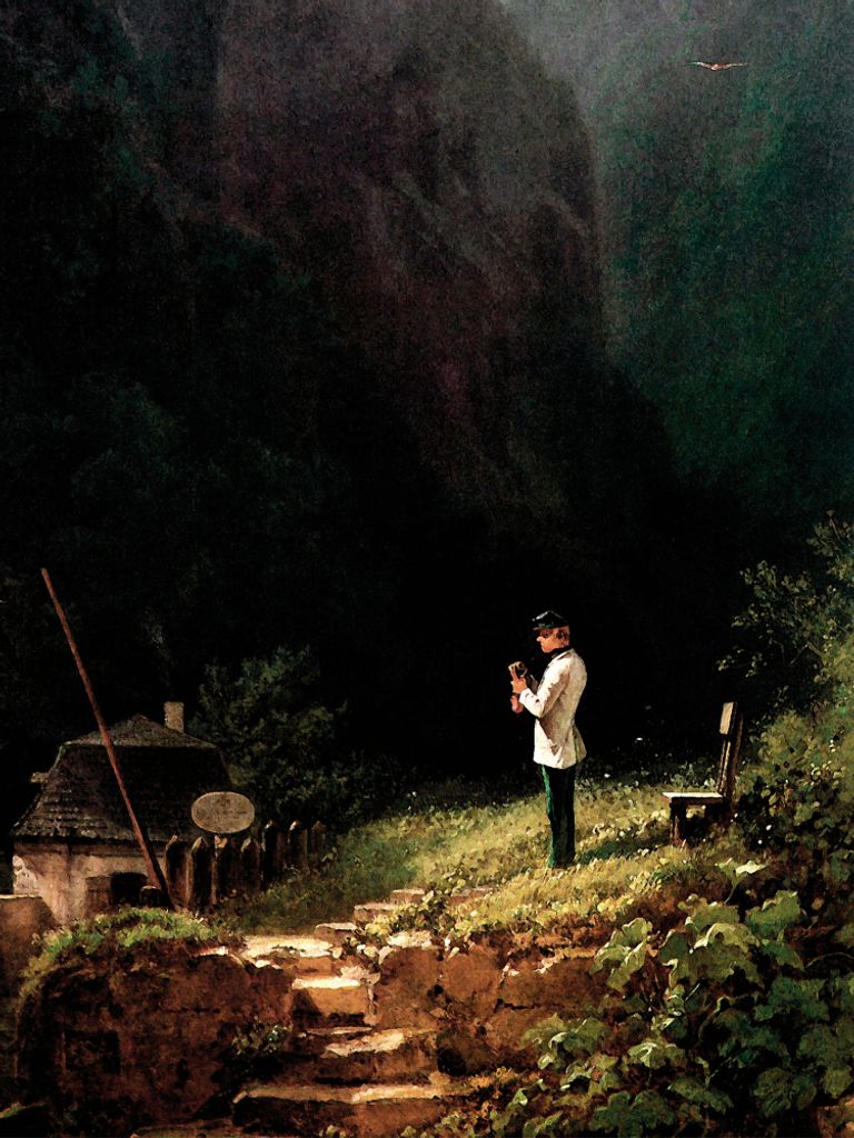 Carl Spitzweg Kunstdruck Bild - Die Zollwache (80 x 60 cm)