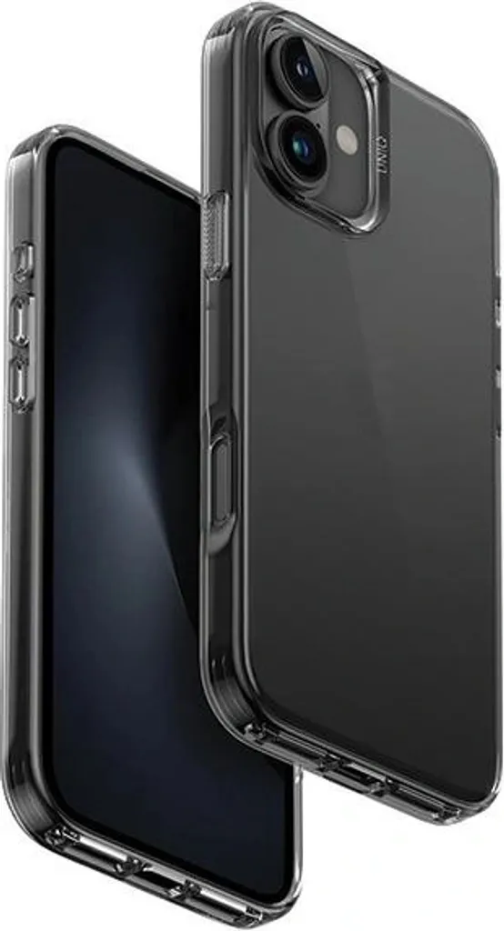 Uniq Air Fender per iPhone 16 Plus 6.7 Custodia Smoke Grey Sottile