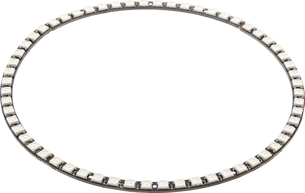 LED Ring (WS2812, vergleichbar mit Neopixel) Größe: 60 Pixel Angelötete Stiftleiste: Nein