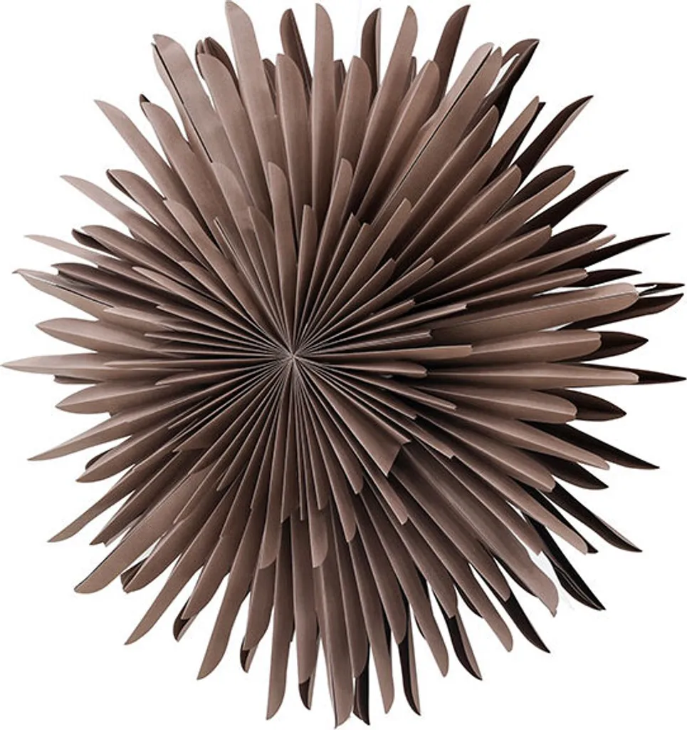 Décoration de Noël Étoile Lumineuse à Suspendre Papier Marron 80cm
