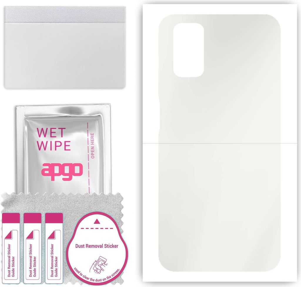apgo Rückseite Schutzfolie, Matt, kompatibel mit Oppo A52, Hinten Hydrogel-Displayschutzfolie mit Positionierhilfe, kratzfest, einfache Montage