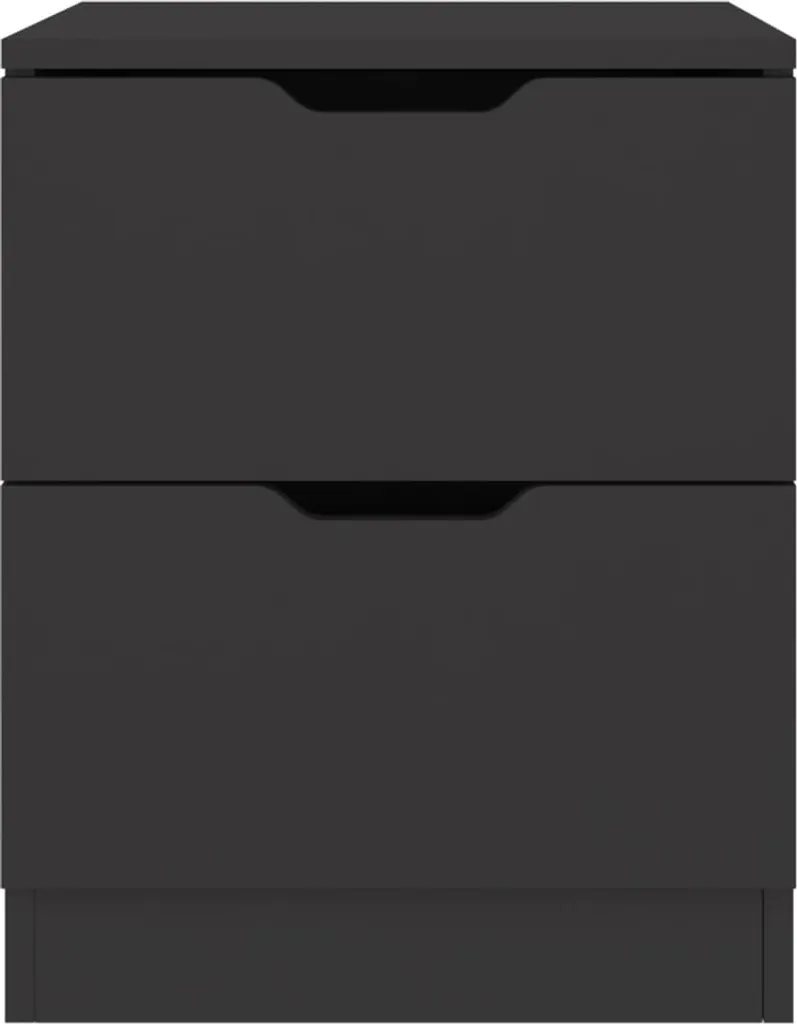Petite table de chevet noire pour optimiser le rangement du lit