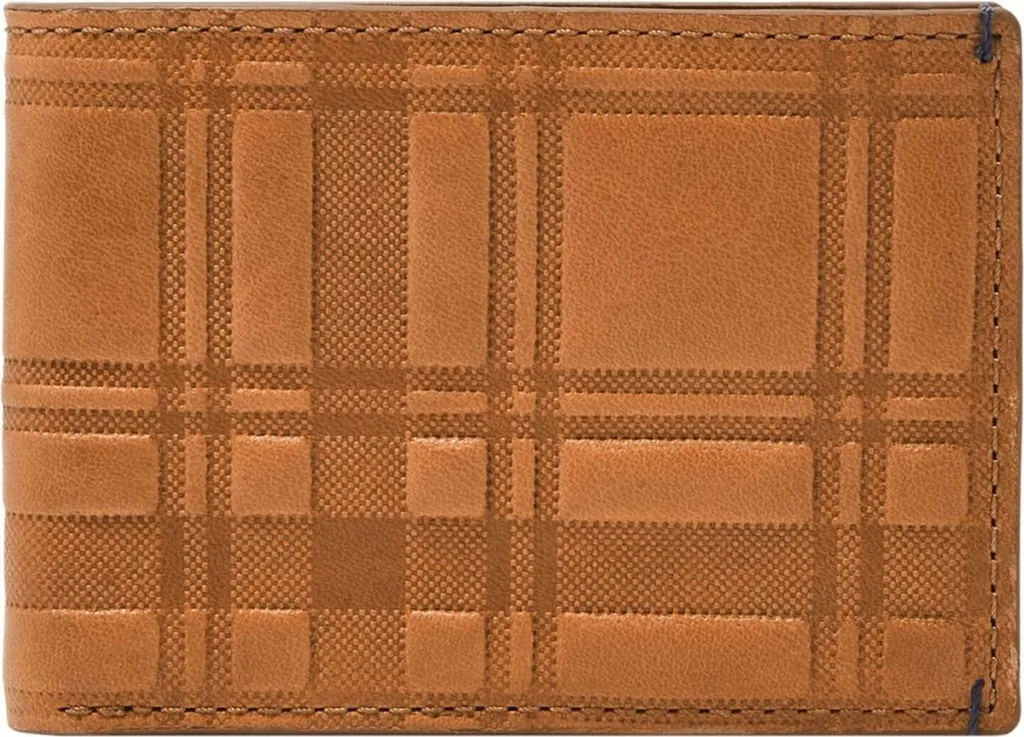 Fossil Bronson Front Pocket Wallet Bifold Camel - Étui de Crédit Chic