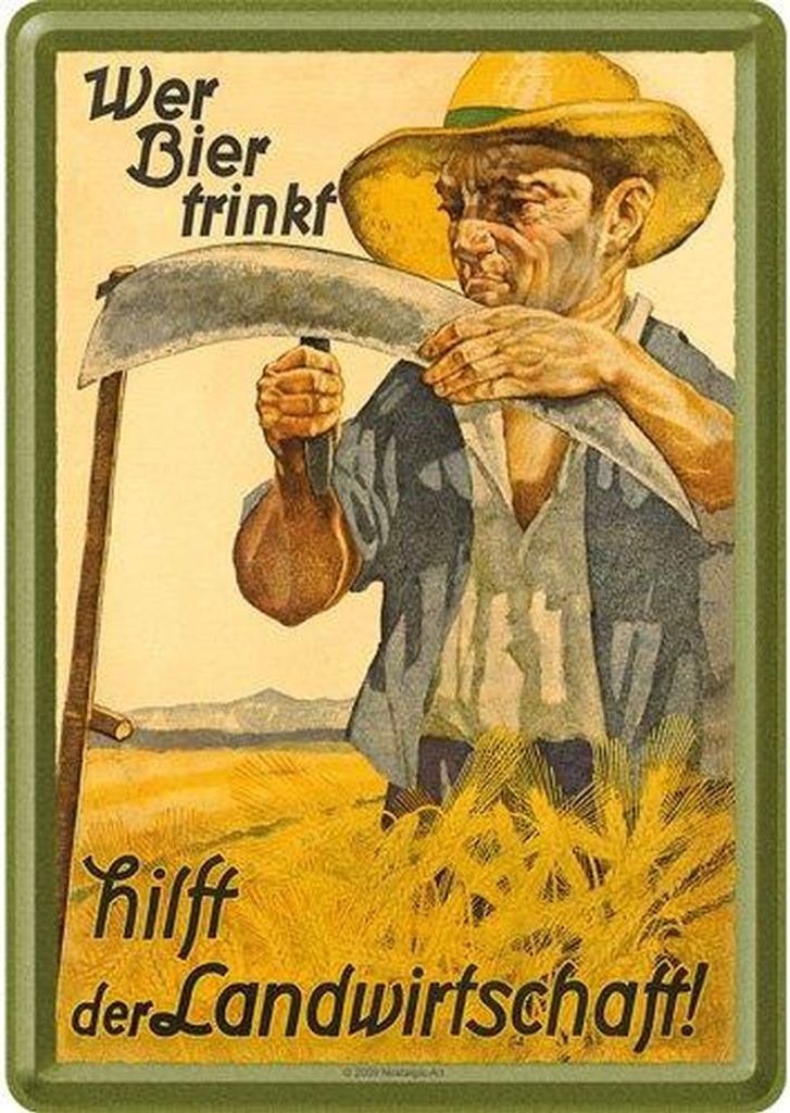 Nostalgic-Art - Blechpostkarte - Open Bar - Wer Bier trinkt Produktbild 