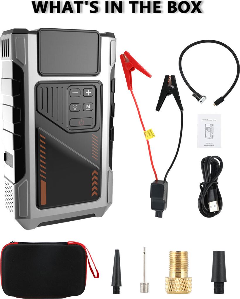 Eigotrav Jump startér startovací kabel 6000A 12000 mAh pro Obrázek produktu 10