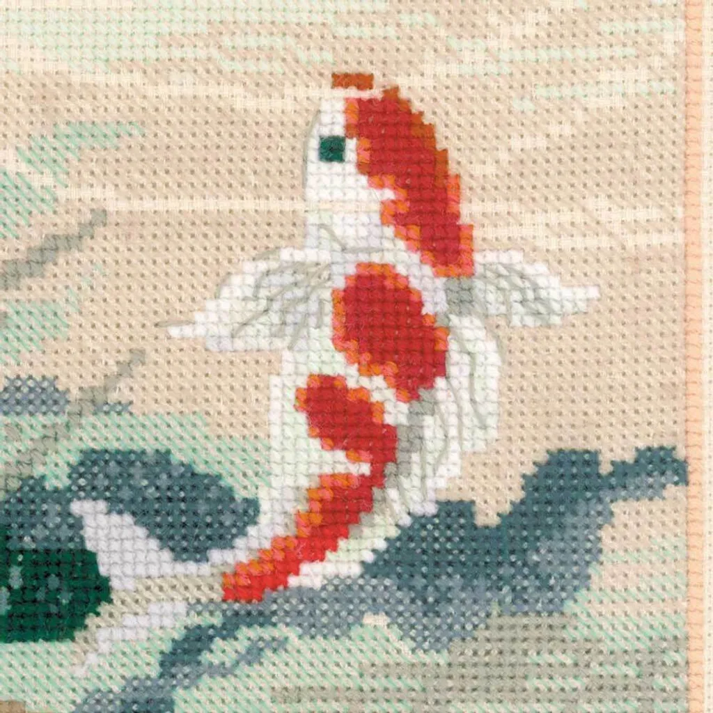 Broderie point de croix compté Poisson dansant Riolis - Kit complet