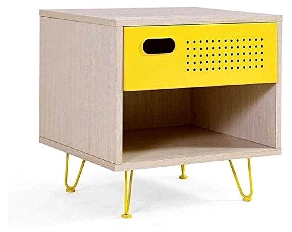 Nachttisch, einfacher Nachttisch für Schlafzimmer und Büro, modern, schlanker, minimalistischer Nachttisch, Mini-Economy-Möbel