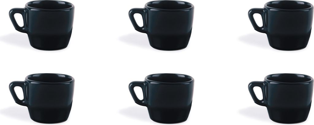 Excelsa set von 6 espressotassen Eclipse porzellan 7 cl schwarz
