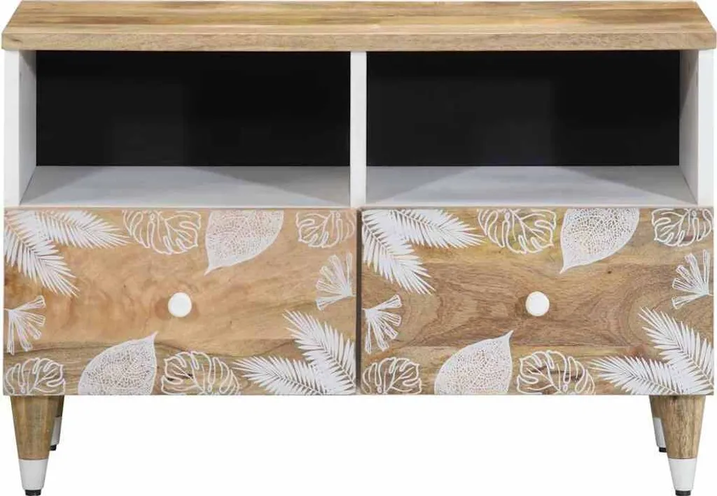Mobiletto TV SYFAX™ Legno di Mango Massiccio 70x33,5x46 cm - 1