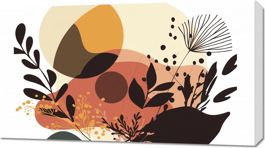 Bild 90x50cm Sonnenuntergang im Garten