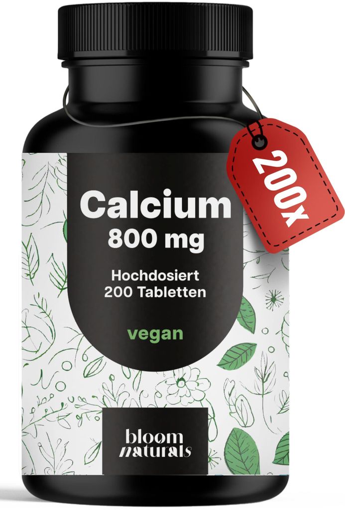Bloom Naturals Calcium Tabletten 365 Stück 800mg Produktbild 