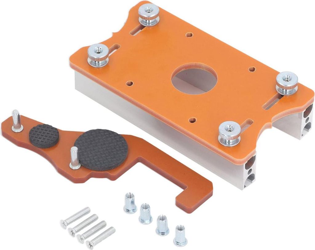 Frästisch-Einsatzplatten-Set aus Aluminiumlegierung für die Holzbearbeitung, Nutfräsen, Positionierungs- und Wendeplatte für Fräsmaschinen