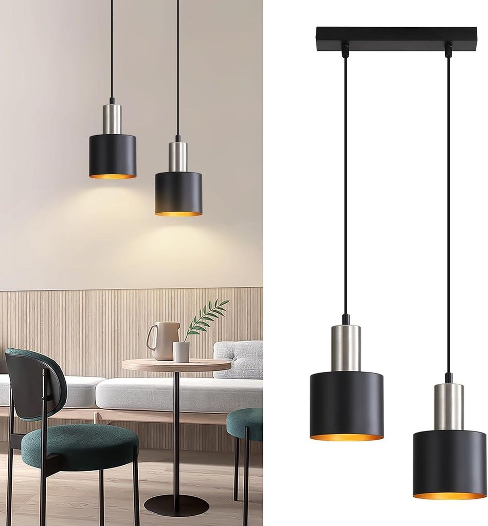 ZMH Lampe suspendue table à manger E27 Lampe de cuisine Image du produit 