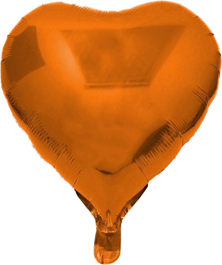 Folienballon Herz, orange / bronze, ca. 45 cm Produktbild 