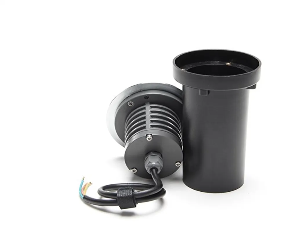 Spot de sol robuste en aluminium argenté avec LED blanc chaud WW - 3
