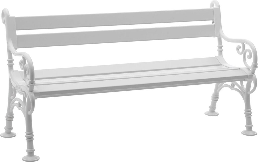 3er-Bank Linderhof 160 cm weiß Vollkunststoff Produktbild 