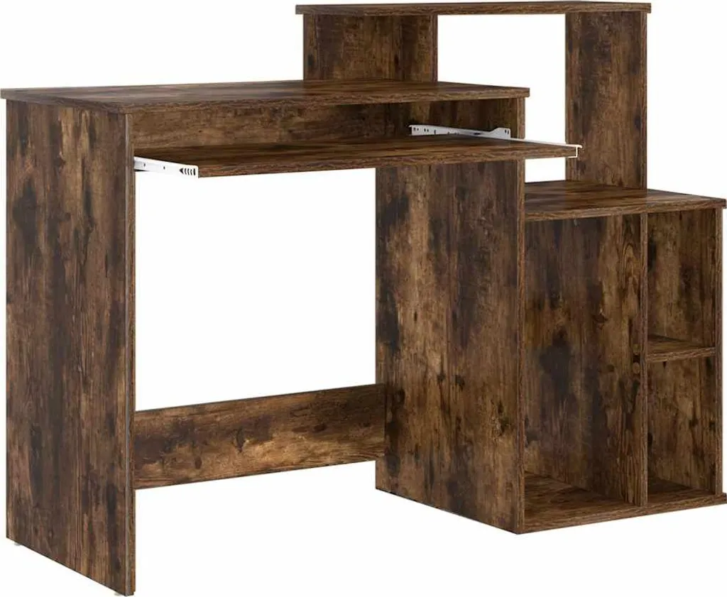 Tavolo Scrivania Rovere Affumicato 120cm - Robusta e Funzionale