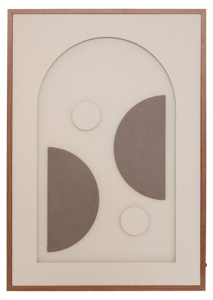 Rechteckige led-leinwand „tiara“, 48 x 68 cm, weiß  - Produktbild 