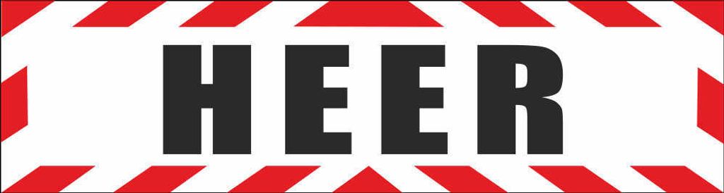 INDIGOS UG - Magnetschild "Heer H Bundeswehr BW für KFZ Fahrzeuge Kübel Iltis Wolf" mit Rahmen 45 x 12 cm reflektierend - Magnetfolie für Auto /...