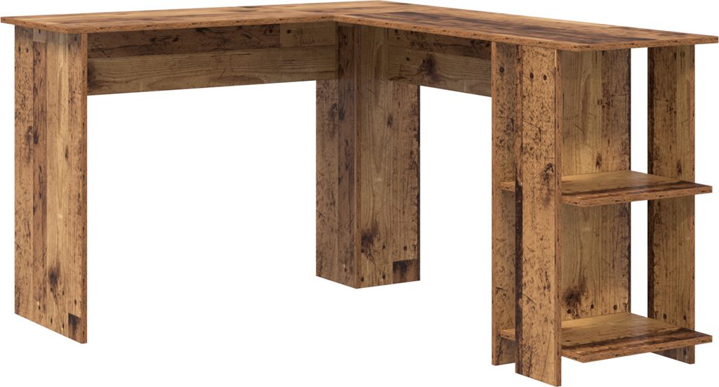 Best Möbel Brauner Eckschreibtisch Alte Holzoptik MDF Mittel - Anrichte Kommoden CL77703