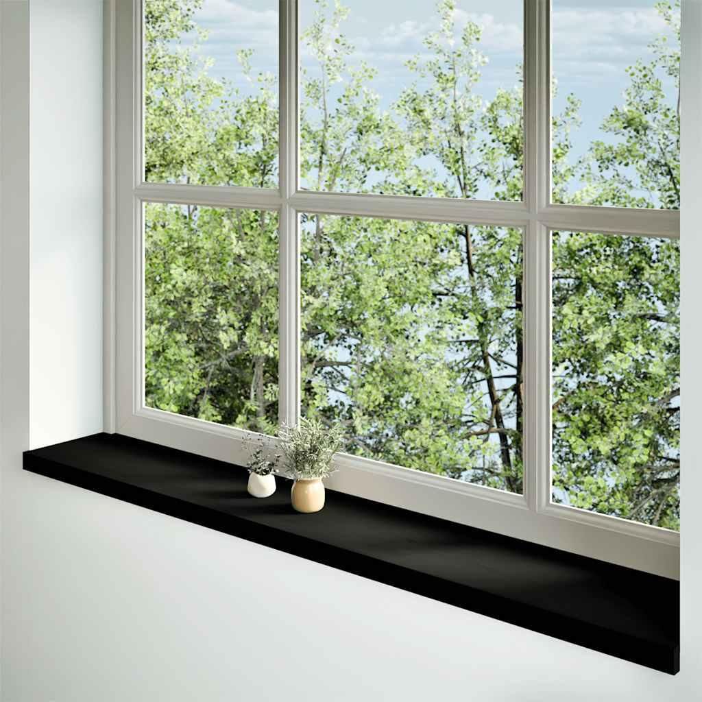 vidaXL Fensterbänke 2 Stk. Dunkelbraun 160x30x2 cm Massivholz Eiche