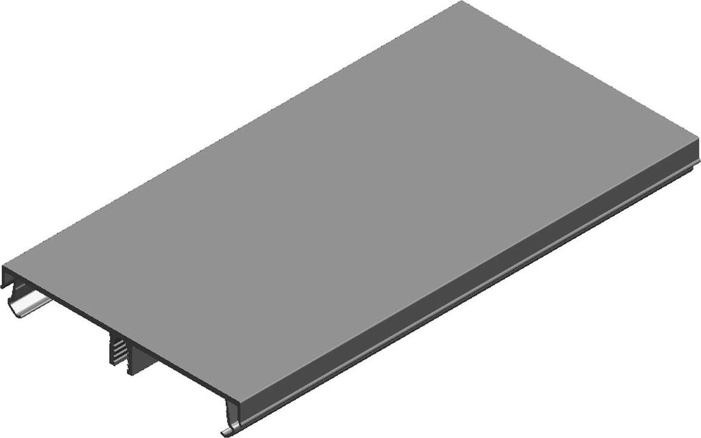 GGK BRA3 Alu Brüstungskanal Oberteil, B=80mm, natur Produktbild 