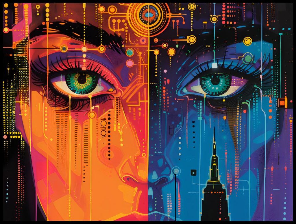 Plakat 100x75cm Digitale Psyche