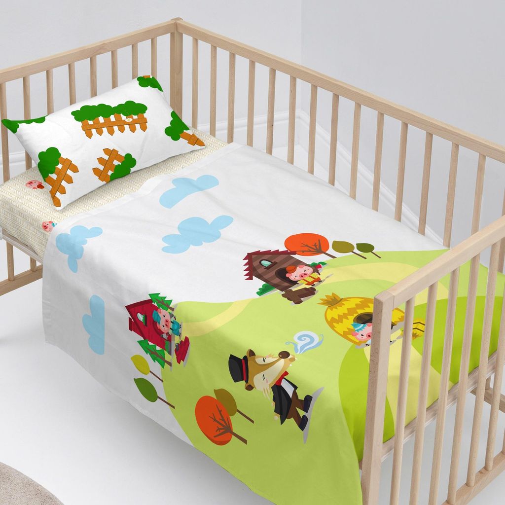 Piggys Oberlaken set kinderbett 2 teiliges 120x180 cm (Kinderbett) 100% Baumwolle Hergestellt in Europa