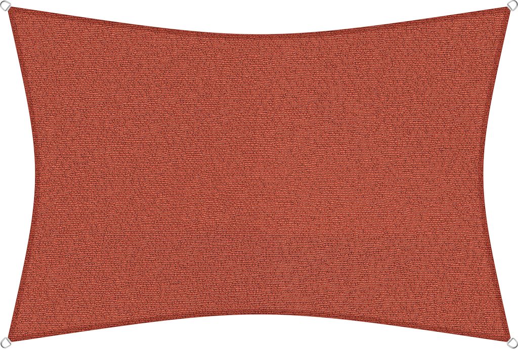 sunprotect 83229 Professional Sonnensegel, 3,5 x 4,5 m, Rechteck, wind- & wasserdurchlässig, rot