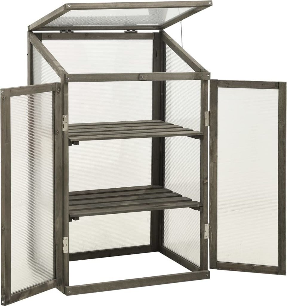 vidaXL Gewächshaus 60x45x100 cm Tannenholz Produktbild 1