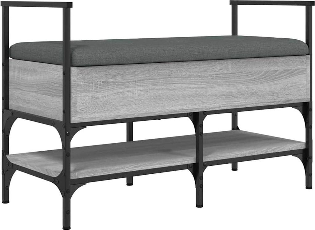 vidaXL Schuhbank Grau Sonoma 85,5x42x57,5 cm Holzwerkstoff