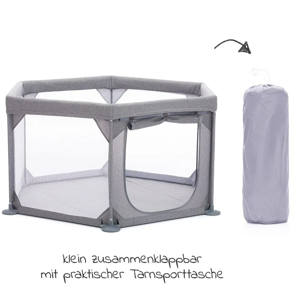 Fillikid Parc hexagonal gris 134x67 cm pour bébé - 10