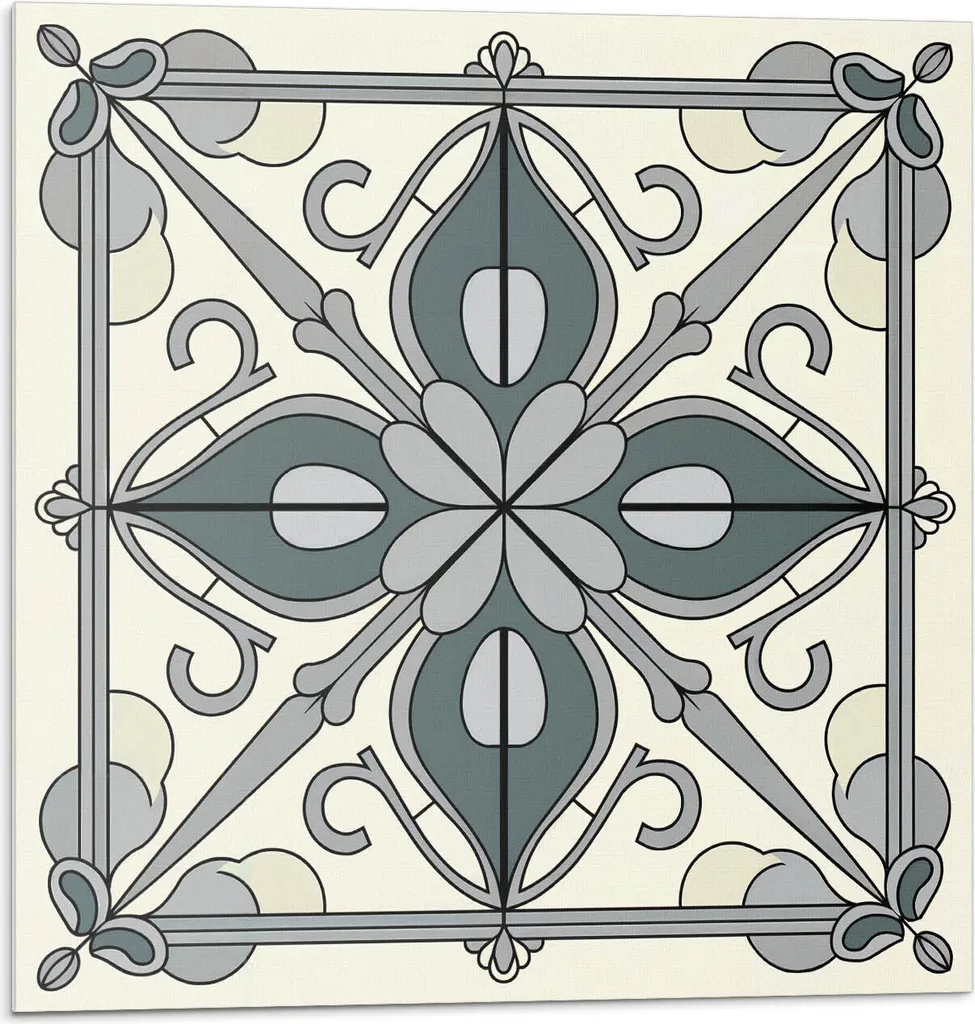 Pannelli Murali Autoadesivi Decorativi 20x20 cm - Stile Floreale PVC