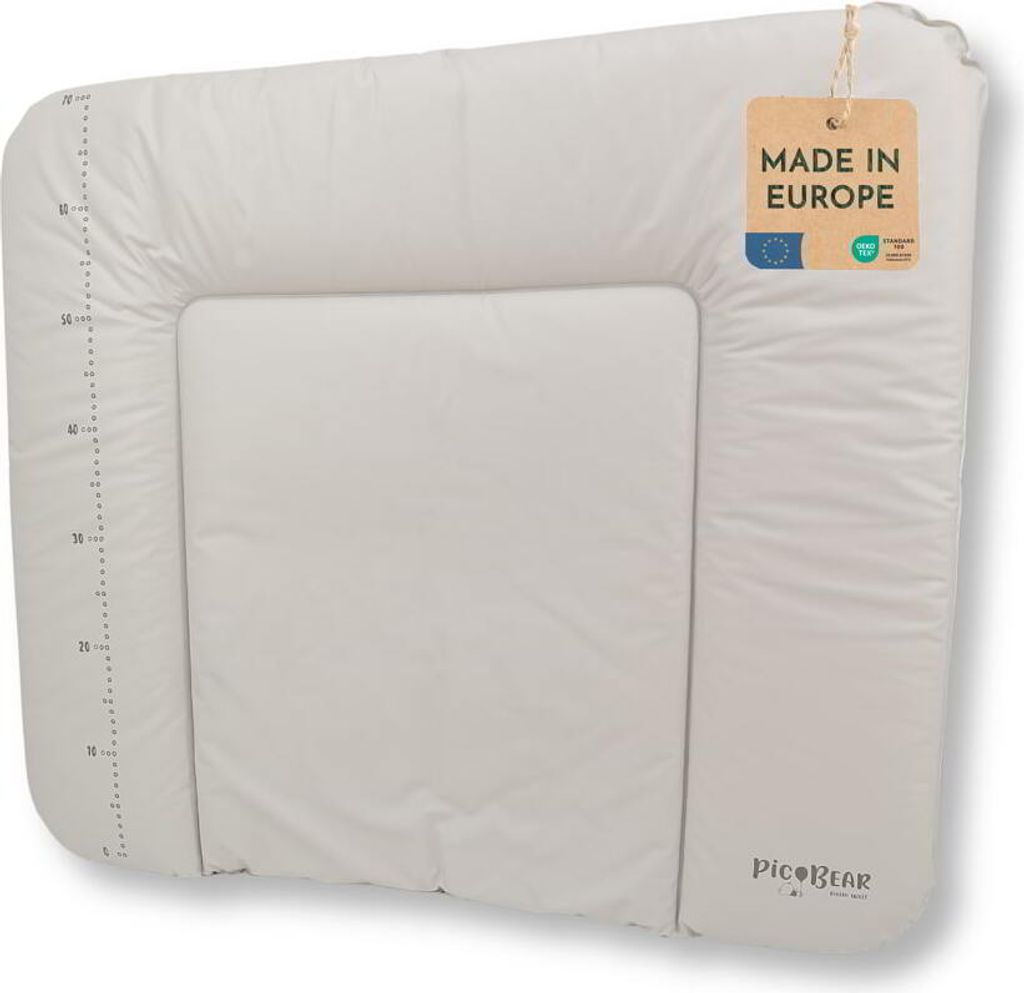 pic Bear weiche Wickelauflage HONEY 85 x 72 cm hochwertige Wickelmatte 100 Motiv: Greige