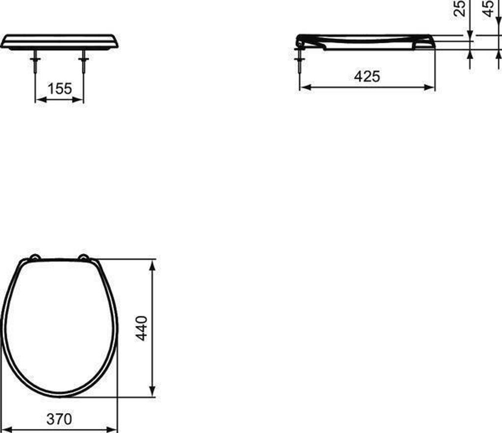 Ideal STANDARD WC-Sitz Eurovit weiß W302601 Produktbild 7