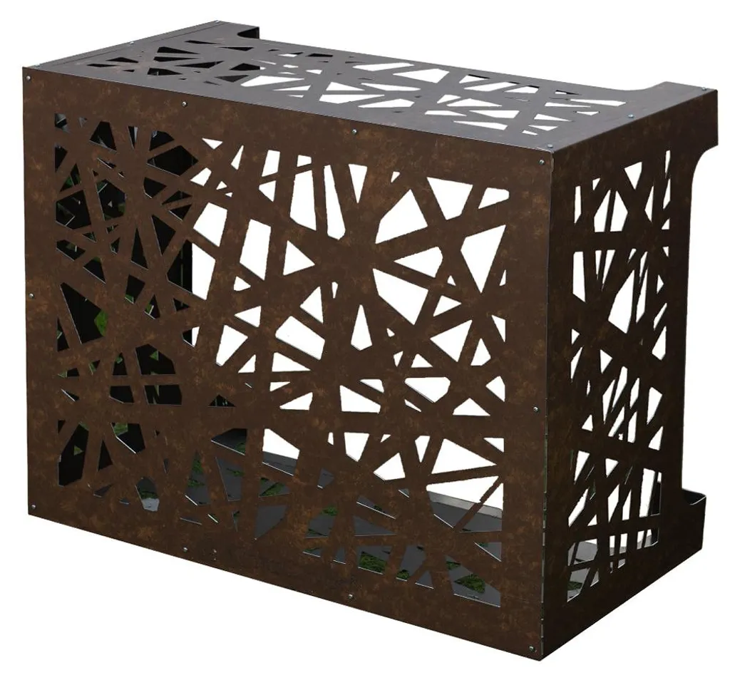 Cacher un climatiseur extérieur avec le coffrage ARTIST en Alu Bronze 86cm