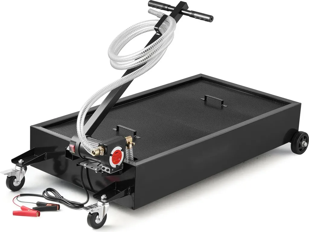 Pompe électrique de vidange 75L en métal avec tuyau 2,2m et profil plat