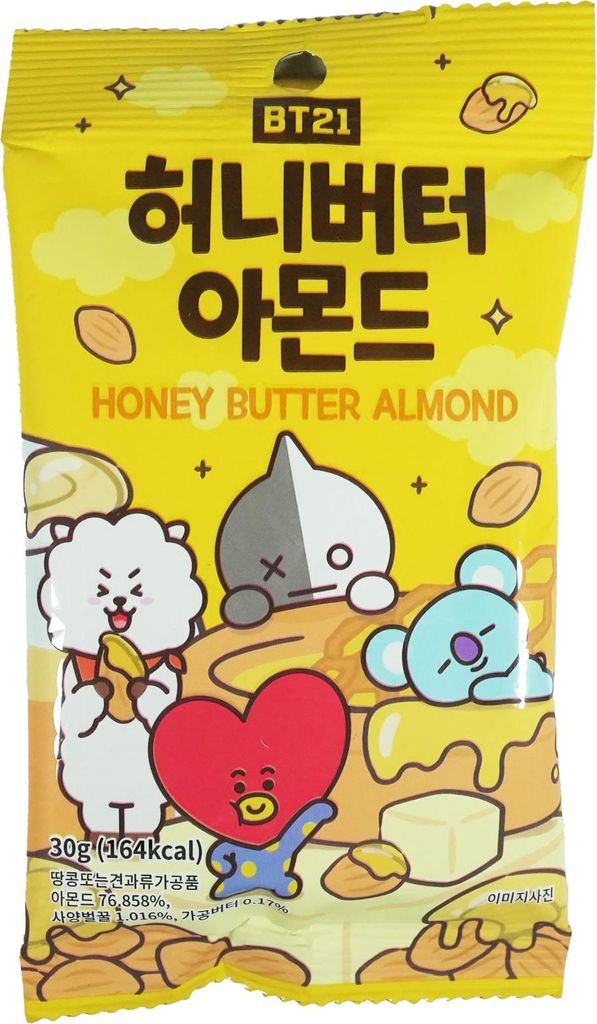 LINE BT21 Honey Butter Almond 30g