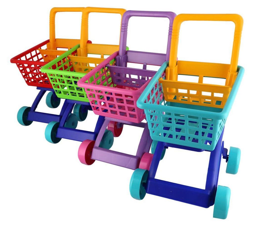 Chariot/panier à provisions en plastique 31x59x40cm Image du produit 