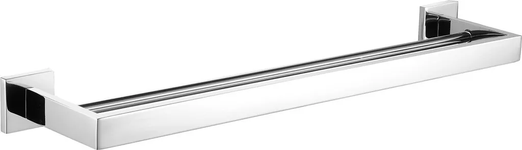 KWC AR portasalviette doppio, CUBUS, acciaio inox, 600x54x125 mm, montaggio esterno, hgl - 1