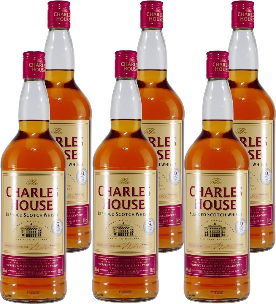 Charles House Blended Scotch Whisky (6 x 1,0L)