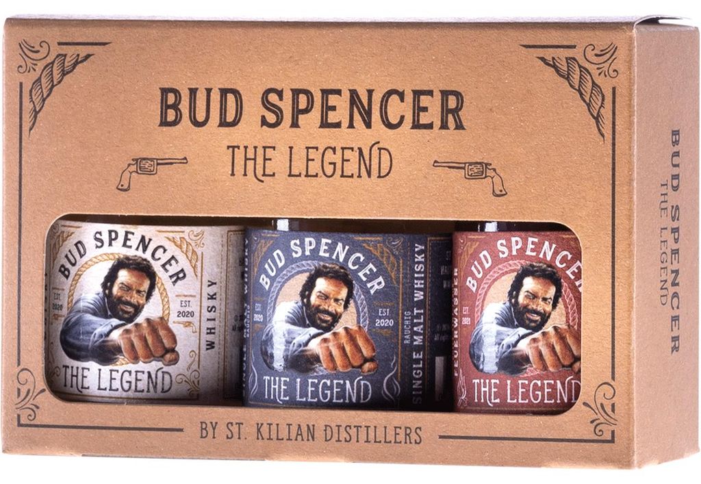 Confezione da 3 mini bottiglie da 0,05l di Bud Spencer | Immagine del prodotto 