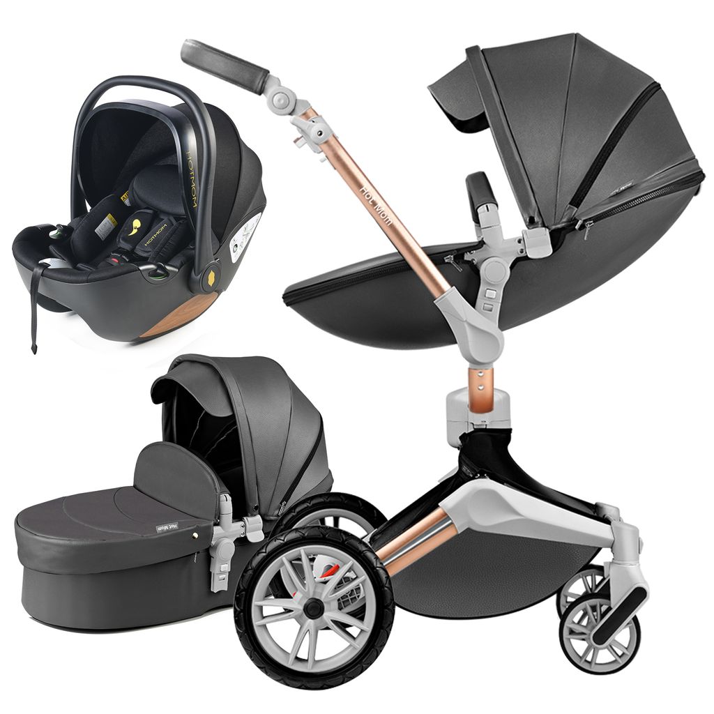 Hot Mom 3-in-1 Kinderwagen in Farbe DUNKELGRAU, nicht Produktbild