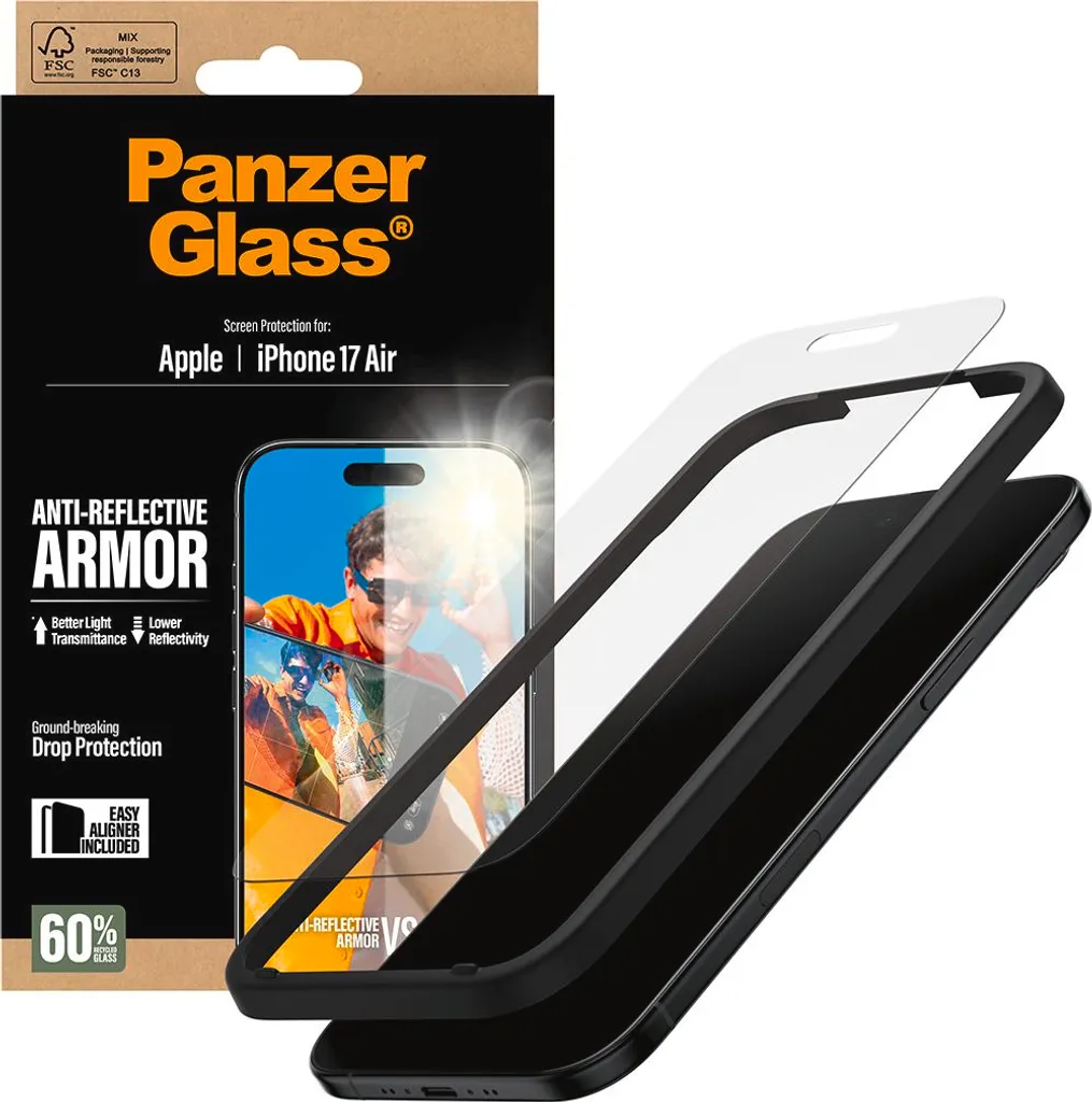 PanzerGlass Anti-Reflective Armor Skærmbeskytter til iPhone Air 2025