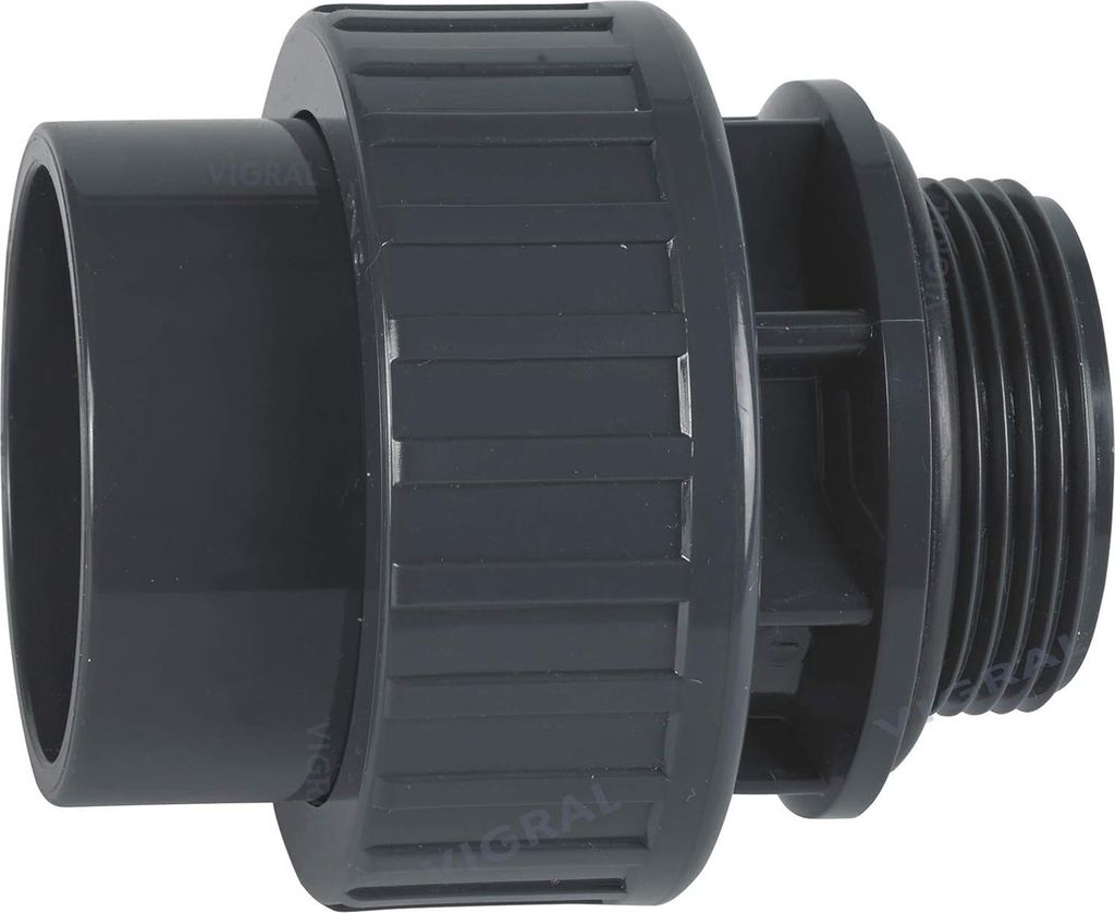 Plimat PVC Klebefitting 50 mm T-Stück-Bogen Rohr Ecke Kappe Schraubverbindung mit O-Ring - 2 Zoll